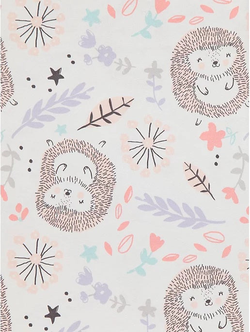 George Assorted Hedgehog Print Long Sleeve Pyjamas 3 Pack