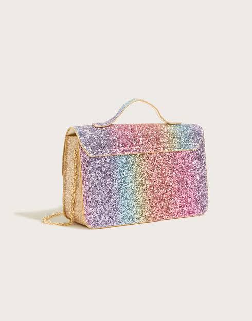 MONSOON RAINBOW GLITTER SHAKER SATCHEL BAG