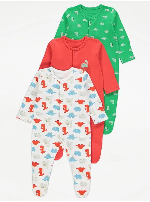 George Bright Dino Sleepsuits-3 pack (18 - 24m)