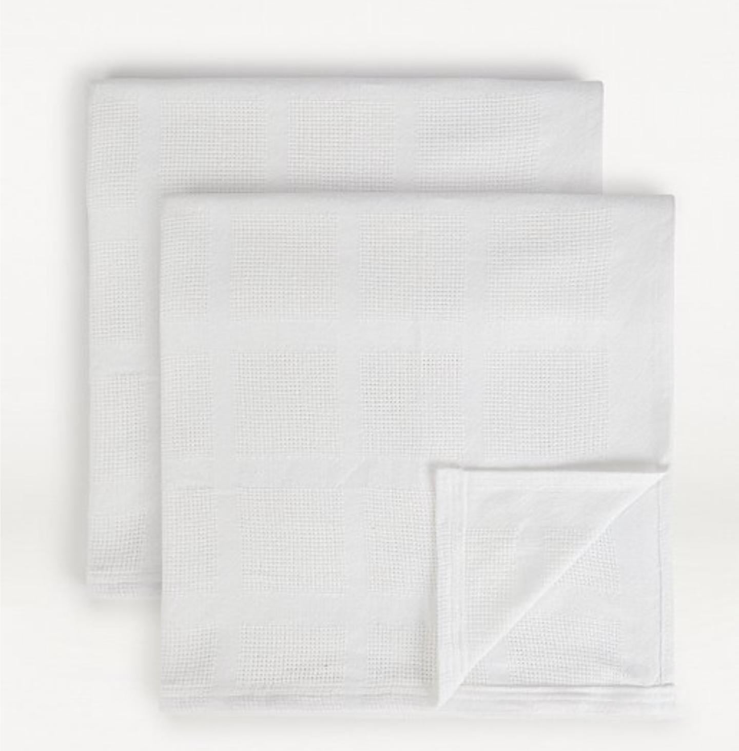 WHITE CELLULAR BABY SHAWL 2 PACK